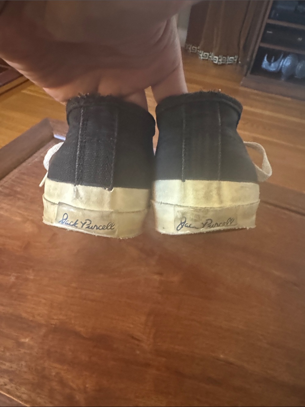 Converse Black Canvas Low-Top Sneakers with Cream Accents - Picture 3 of 7